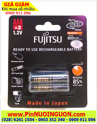 Fujitsu HR-4UTHCEX(2B), Pin sạc 1.2v AAA900mAh Fujitsu HR-4UTHCEX(2B) /Xuất xứ NHẬT (Vỉ 2viên)